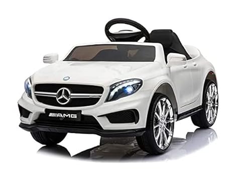 FINOOS Kinder Elektroauto Mercedes Amg GLA45 Lizenziert - 2,4 Ghz Fernbedienung - Elektro Auto für Kinder - Kinderauto (Weiß) von FINOOS