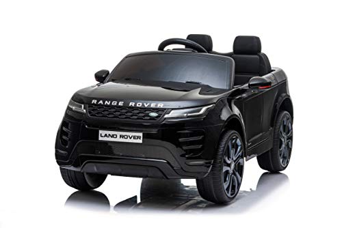 FINOOS Kinder Elektroauto Range Rover Evoque 12V Original Lizenz Kinderauto Kinderfahrzeug Elektroauto (Schwarz) von FINOOS