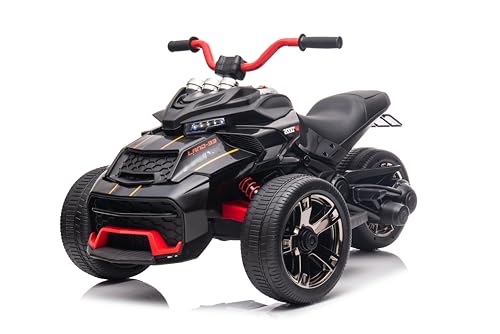 FINOOS Kinder-Elektromotorrad, 3 Räder, 12V und 6km/h, Kinder-Elektroauto mit Licht- und Soundeffekten, Kindermotorrad, Kinder-Elektro-Quad – 1 bis 5 Jahre von FINOOS