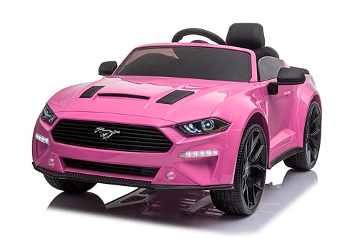 FINOOS Kinderauto Ford GT-500 24V Kinder Elektroauto 2,4GHz Fernbedienung 2-6 Jahre (Rosa) von FINOOS