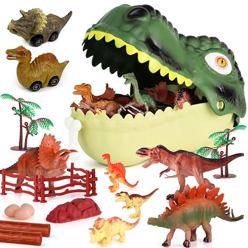 FINcredible Dinosaurier-Spielset mit Dino Themed Pullback Cars von FINcredible