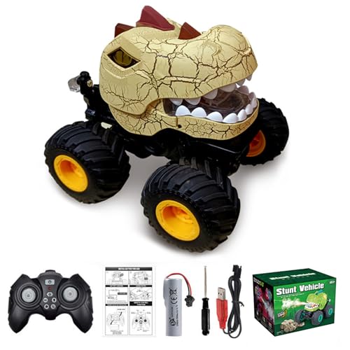 FIRSTXIU Fernbedienung Dinosaurier Stunt Fahrzeug Spielzeug Alle Terrains Rotierend FIRSTXIU Fernbedienung Dinosaurier Stunt Fahrzeug Spielzeug Alle Terrains Rotierend von FIRSTXIU