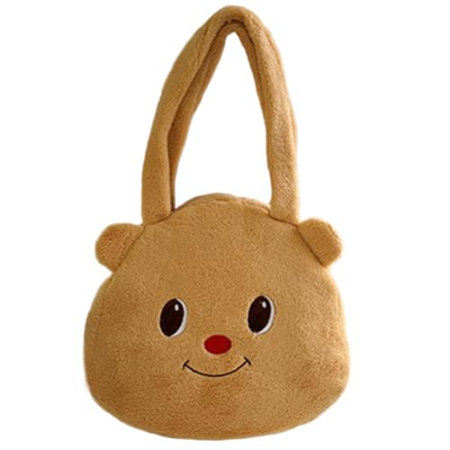 Stilvolle Bären Kinder Umhängetasche Trendiger Plüsch Rucksack Für Schule Reisen Weiche Cartoon Tasche Cartoon Rucksack von FIRSTXIU