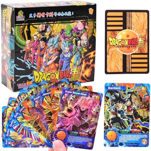 FISAPBXC Dra-gonball Anime Karten Set, 36Pack/180 Blatt Goku Kartenspiel Sammelkarten Anime Karten Card Games Karten Trading Card Pack Geburtstagsgeschenk für Kinder von FISAPBXC