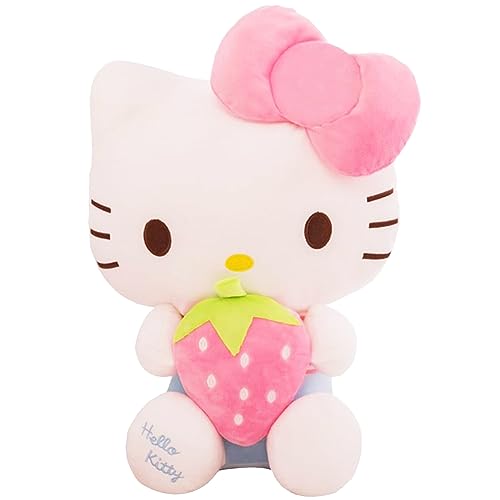 FISAPBXC Hellokitty Plüschpuppen, Hellokitty Plüsch Spielzeug Cartoon Charaktere Puppe Super weiches Kuscheltier Kissen Geschenk für Jungen und Mädchen Geburtstag, Weihnachten, Halloween(30cm, Rosa) von FISAPBXC