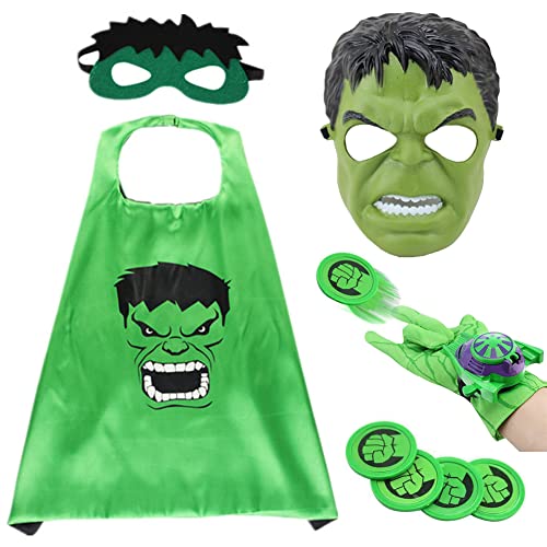 FISAPBXC Kinderkostüm Kinder, A-vengers Cosplay Kostüm für Kinder Kostüm mit Maske Spielzeug Kostüm Maske Launcher Handschuh für Kindergeburtstag, Halloween, Karneva von FISAPBXC