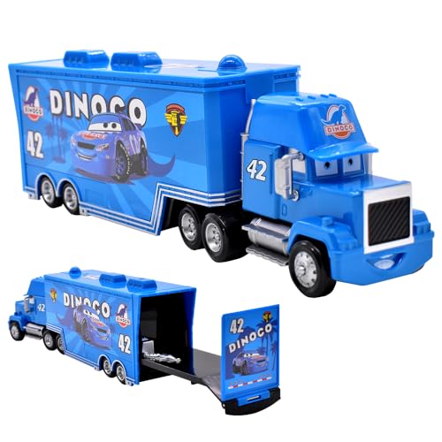 FISAPBXC Mc-Queen Spielzeugauto Set, Mc-Queen Modellauto Kinderfahrzeuge Reibungsbetriebenes Spielzeugmodell Racing Modell Cartoon Auto Racer Transporter Sortiment für Jungen Mädchen Kinder von FISAPBXC