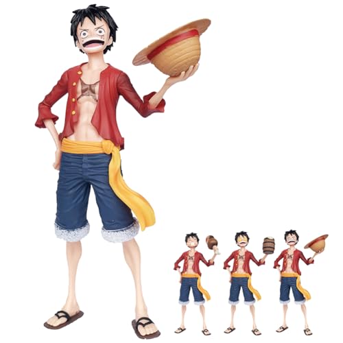 FISAPBXC OnePiece Figur,OnePiece Luffy Anime Figuren PVC Charakter Modell Actionfigur Collectibles Spielzeugpuppe Sammlerstück Dekoration Ornamente Doll Sammlung Desktop,für Anime Fans (28cm) von FISAPBXC