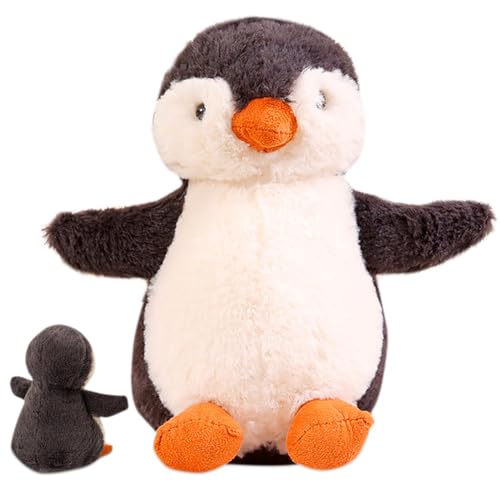 FISAPBXC Pinguin Plüschtier, Weiches Stofftier Kuscheltier, 22 cm Kuscheltier Plüschpuppen, Cartoon Plüschtier, Plüsch Figur, Geschenke für Weihnachten, Plüschtier Geschenk für Kinder von FISAPBXC