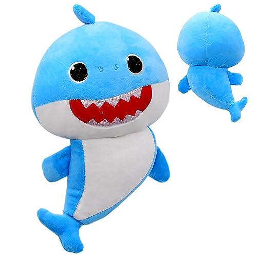 FISAPBXC Shark Plüschtier Spielzeug, Shark Plüsch Soft Plüschpuppe Süßes Cartoon Kinderpuppe Kuscheltier Gefüllte Plüschdekoration Plüschspielzeug für Kinder Geburtstage Geschenk (30cm) von FISAPBXC