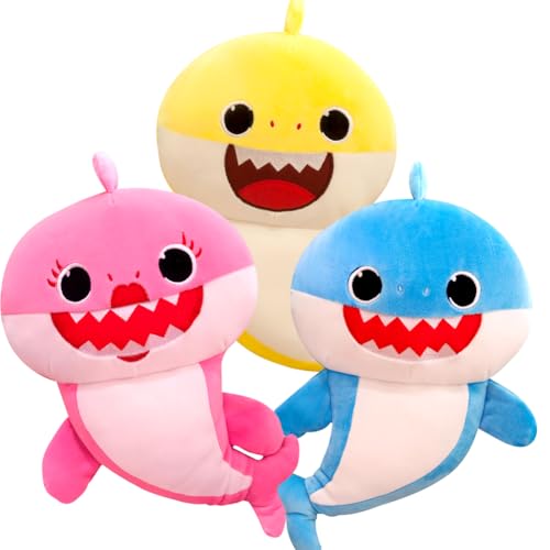 FISAPBXC Shark Plüschtiere, 3PCS SharkPlüsch Spielzeug Stofftier Plüschpuppe Kinderspielzeug Plüschtiere Kinderpuppe Plush Toy Stuffed Animals Toy Plüschfiguren für Kindergeburtstag Geschenk(20CM) von FISAPBXC