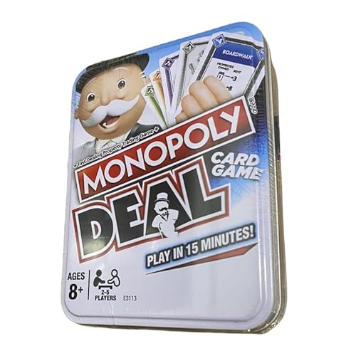 Karten Kartenspiel, Monopoly Karten-Spiel Set, Monopoly Kartenspiel und Gesellschaftspiel, Familienkartenspiel für Spieleabende, Reisen, Camping und Partys von FISAPBXC