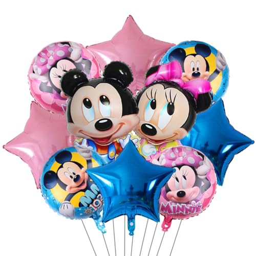 Miickey Ballons Dekorationen, 10PCS Minie Luftballon Geburtstag Dekoration Micky Maus Cartoon Party Dekorationen Geburtstag Folienballon Set Party Luftballon Supplies Für Kindergeburtstag Dekorationen von FISAPBXC