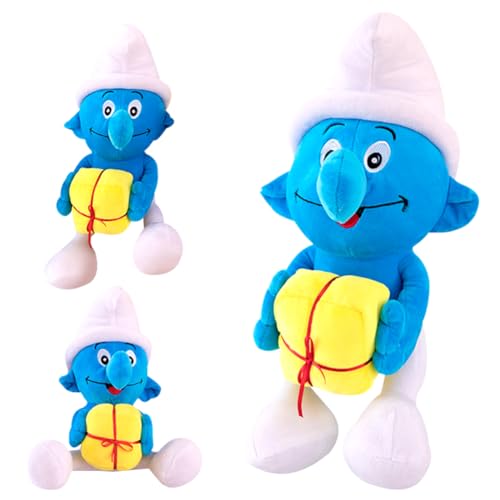 Smurrfs Plüsch Spielzeug, Smurrfs Plüschtiere Stofftier Plüschpuppe Kinderspielzeug Plüschtiere Kinderpuppe Plush Toy Stuffed Animals Toy Plüschfiguren für Kindergeburtstag Weihnachten Geschenk(35CM) von FISAPBXC