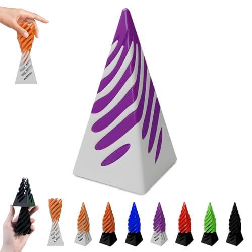 Impossible Pyramid Passthrough Sculpture,Pyramid Passthrough Sculpture, Impossible Pyramid Fidget Toy, 3D Rotating Spiral Cone Fingertip Printed Toys, Fidget Toy for Adult von FITLBW