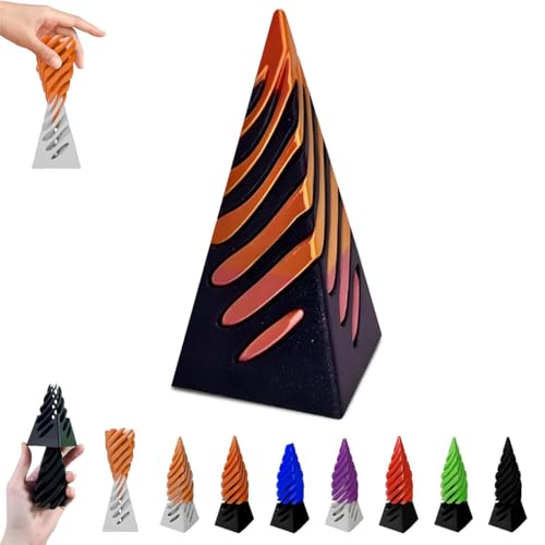 Impossible Pyramid Passthrough Sculpture,Pyramid Passthrough Sculpture, Impossible Pyramid Fidget Toy, 3D Rotating Spiral Cone Fingertip Printed Toys, Fidget Toy for Adult von FITLBW