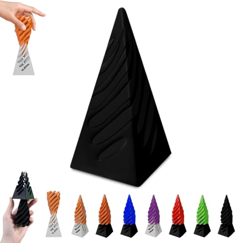 Impossible Pyramid Passthrough Sculpture,Pyramid Passthrough Sculpture, Impossible Pyramid Fidget Toy, 3D Rotating Spiral Cone Fingertip Printed Toys, Fidget Toy for Adult von FITLBW