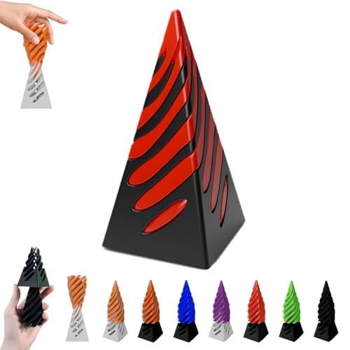 Impossible Pyramid Passthrough Sculpture,Pyramid Passthrough Sculpture, Impossible Pyramid Fidget Toy, 3D Rotating Spiral Cone Fingertip Printed Toys, Fidget Toy for Adult von FITLBW