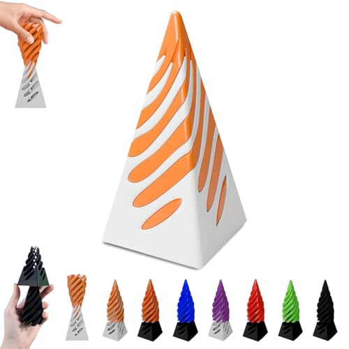 Impossible Pyramid Passthrough Sculpture,Pyramid Passthrough Sculpture, Impossible Pyramid Fidget Toy, 3D Rotating Spiral Cone Fingertip Printed Toys, Fidget Toy for Adult von FITLBW