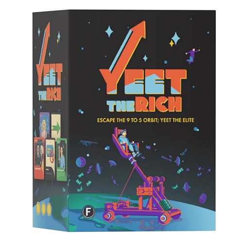 FITZ Yeet The Rich Party Game - Strategisches Kartenspiel für Weltraumabenteuer, Familienspaß mit einem Hauch von Satire, ideal für Spieleabend, ab 12 Jahren, 2+ Spieler, 30 Minuten Spielzeit, Made von FITZ