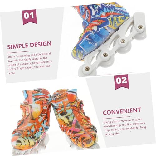 FIXOSHEE 2 Paare Portable Finger Toys Mini Finger Rollschuhe Stressabbau Desktop für Erwachsene Leicht Tragbar Kreativ für Entspannung und Geschenkideen FIXOSHEE 2 Paare Portable Finger Toys Mini Finger Rollschuhe Stressabbau Desktop für Erwachsene Leicht Tragbar Kreativ für Entspannung und Geschenkideen von FIXOSHEE