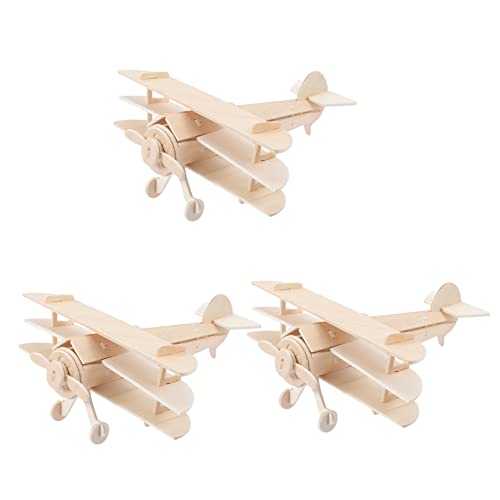 FIXOSHEE 3 Stück Teiliges Holzflugzeug Bausatz Set DIY Puzzle Modell für Bemalbar Detailreich Kreatives Lernspielzeug Sichere Holzkonstruktion zum Basteln und Dekorieren FIXOSHEE 3 Stück Teiliges Holzflugzeug Bausatz Set DIY Puzzle Modell für Bemalbar Detailreich Kreatives Lernspielzeug Sichere Holzkonstruktion zum Basteln und Dekorieren von FIXOSHEE