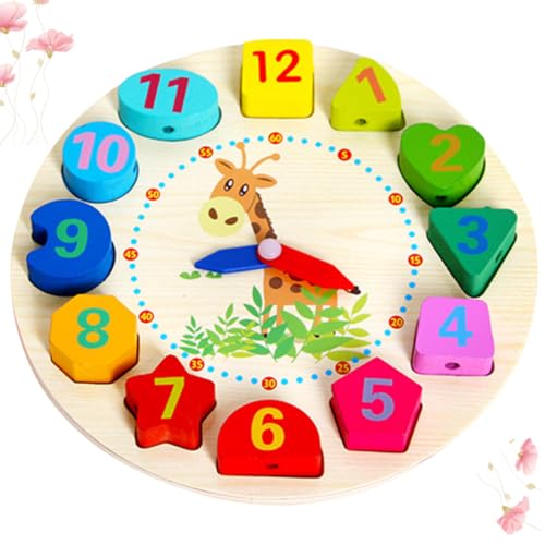 FIXOSHEE Holzperlen Lernuhr Holzspielzeug Beaded Clock Fördert Zahlenverständnis Farben Formen Motorik Jungen Mädchen Geschenk FIXOSHEE Holzperlen Lernuhr Holzspielzeug Beaded Clock Fördert Zahlenverständnis Farben Formen Motorik Jungen Mädchen Geschenk von FIXOSHEE