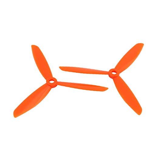 Lon0167 12,7 cm x 11,4 cm, zuverlässige Wirksamkeit, Orange, 3 Flügel, RC-Flugzeugpropeller mit Abstandshaltringen (ID: c2b 36 4f 445) von FIYA