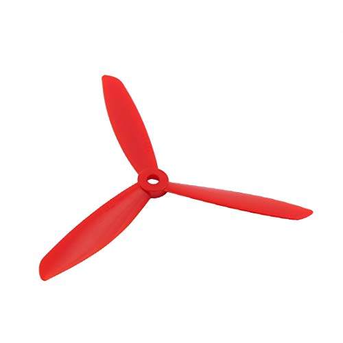 Lon0167 15,2 x 11,4 cm großer elektrischer RC-Propeller mit 3 Flügeln, zuverlässiger Wirksamkeit, CW-Propeller, rot mit Lochadapter (ID: 930 e7 7d 5ee) von FIYA