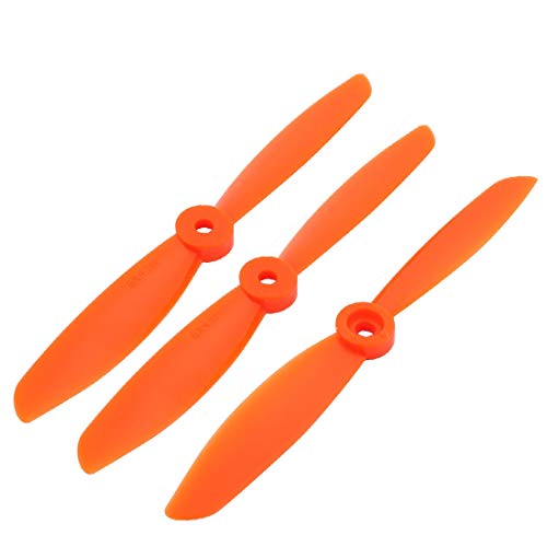 Lon0167 3 Stück mit 15,2 x 11,4 cm, zuverlässige Wirksamkeit, Orange, 2 Flügel, CW RC Flugzeugpropeller mit Abstandsringen (ID: a27 00 75 d76) von FIYA