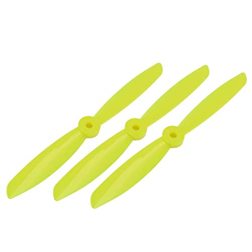 Lon0167 3 Stück mit 15,2 x 11,4 cm, zuverlässige Wirksamkeit, gelb, 2 Flügel, CW RC Flugzeugpropeller mit Abstandsringen (ID: bb8, 16, d6, 7aa) von FIYA