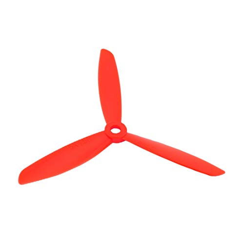 Lon0167 Luftfahrtpropeller mit 11,4 cm (4,5 Zoll), Orange, zuverlässige Wirksamkeit, 3 Flügel, CW RC-Flugzeugpropeller mit Abstandsringen (ID: 938 6d 06 73d) von FIYA