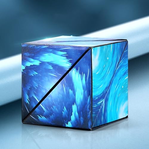 FIYSON 3D Magic Star Cube,Magic Puzzle Cubes,2 in 1 Zauberwürfel,3D Puzzle Sternenklarer,Speed Cube,Knobelspiel für Stress und Angst Abbauen, Magic Star Cube für Erwachsene und Kinder (Blau) von FIYSON