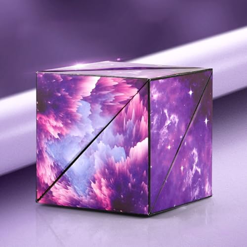 FIYSON 3D Magic Star Cube,Magic Puzzle Cubes,2 in 1 Zauberwürfel,3D Puzzle Sternenklarer,Speed Cube,Knobelspiel für Stress und Angst Abbauen, Magic Star Cube für Erwachsene und Kinder (Lila) von FIYSON