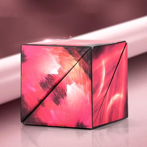 FIYSON 3D Magic Star Cube,Magic Puzzle Cubes,2 in 1 Zauberwürfel,3D Puzzle Sternenklarer,Speed Cube,Knobelspiel für Stress und Angst Abbauen, Magic Star Cube für Erwachsene und Kinder (Rot) von FIYSON