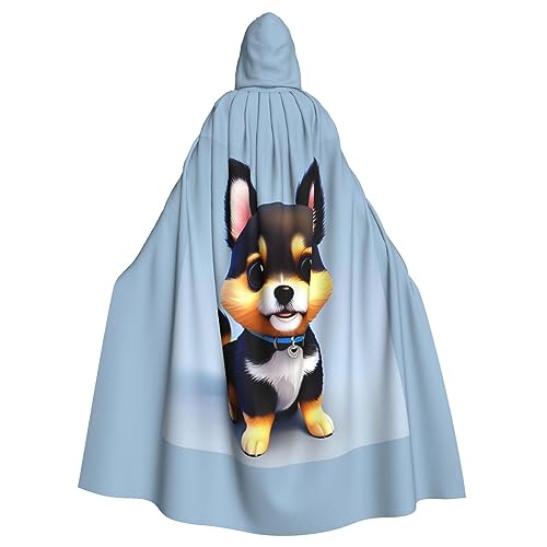 Card Love Fancy Puppy Poncho, Halloween-Kapuzenumhang, für Damen und Herren, Halloween, Verkleidungsparty, Cosplay-Kostüme von FInpan