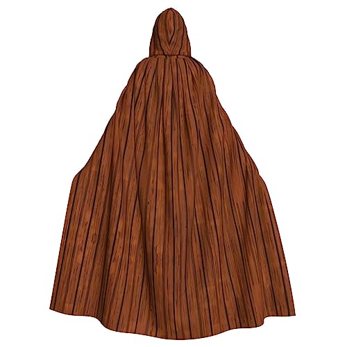 FInpan Brauner Poncho mit Holzmuster, Halloween-Kapuzenumhang, für Damen und Herren, Halloween, Verkleidungsparty, Cosplay-Kostüme von FInpan