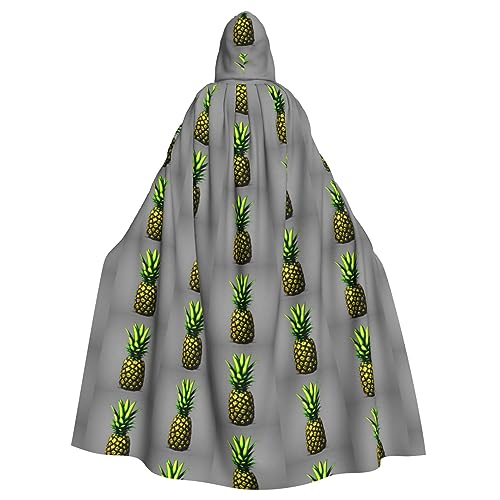 FInpan Cartoon-Ananas-Poncho, Halloween-Kapuzenumhang, für Damen und Herren, Halloween, Verkleidungsparty, Cosplay-Kostüme von FInpan