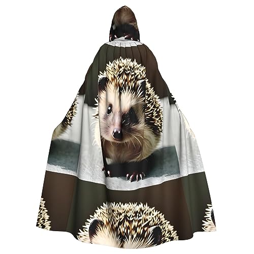 FInpan Niedlicher Igel-Poncho, Halloween-Kapuzenumhang, für Damen und Herren, Halloween, Verkleidungsparty, Cosplay-Kostüme von FInpan