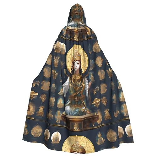 FInpan Poncho mit Statue Gottes, Halloween-Kapuzenumhang, für Damen, Herren, Halloween, Verkleidung, Party, Cosplay-Kostüme von FInpan