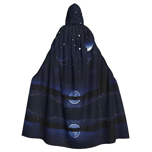 FInpan Poncho mit blauer Nachtsicht, Halloween-Kapuzenumhang, für Damen, Herren, Halloween, Party, Cosplay-Kostüme von FInpan