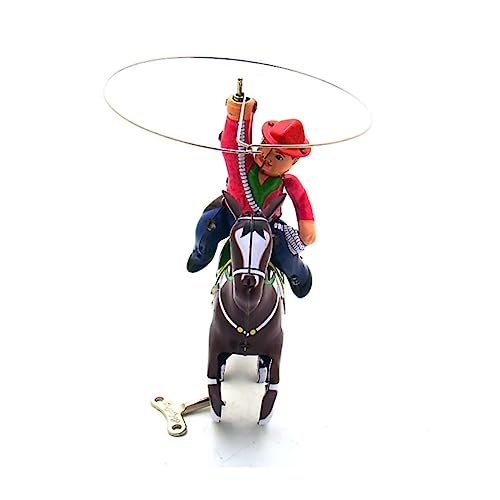 FLADO MS418 Cowboy mit Peitsche, Aufziehspielzeug, Blechspielzeug, originelles Ornament, nostalgisches Thema, Vintage-Sammlung, Kindergeschenk von FLADO