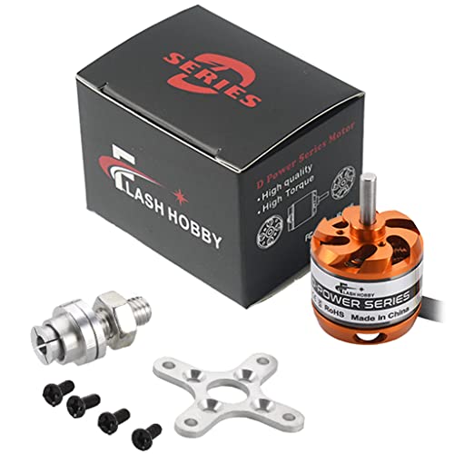 FLASH HOBBY Bürstenloser Außenlaufmotor D3536, 1450 kV, mit 2–4 s Lipo (1450 kv) von FLASH HOBBY