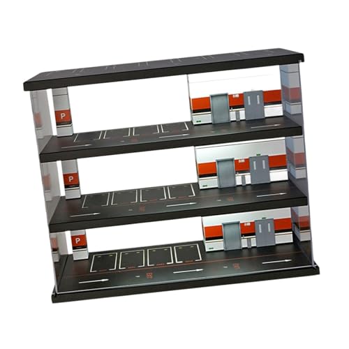 FLCPJGV 1:64 Parkplatz Vitrine Layout mit LED für Diecast Figuren von FLCPJGV