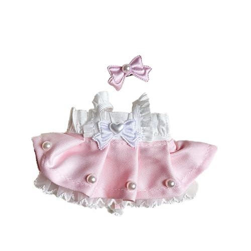 FLCPJGV 17cm Anhänger Puppenkleidung Puppenkleidung Puppenzubehör Süße Puppenkostüme für kleine Mädchen, Rosa von FLCPJGV