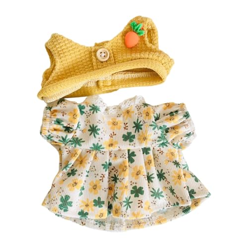 FLCPJGV 20 cm Miniatur Puppenkleid, Plüsch Rock für Puppenliebhaber, Gelb von FLCPJGV