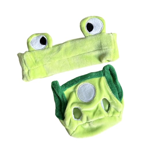 FLCPJGV 20 cm Plüschpuppenkleidung für Kleine Mädchen, DIY Set, Niedliche Kostüme, Frosch von FLCPJGV