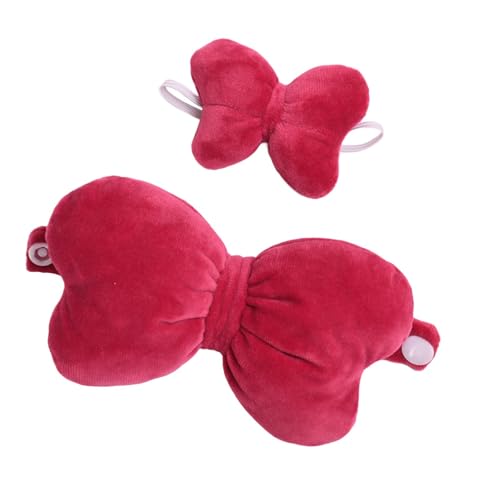 FLCPJGV 2X Flügel Und Haarband Set für Puppen, Handgemachte Modeaccessoires für 15–17 cm Große Puppen, Rot von FLCPJGV