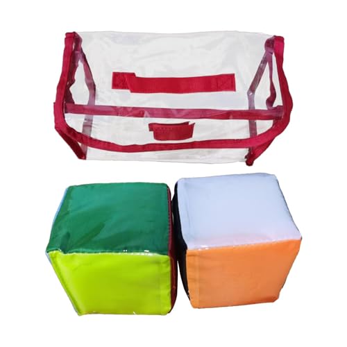 FLCPJGV 2X Karte Slot Pädagogisches Würfel DIY PVC Tasche Würfel für Klassenzimmer Blöcke Spielzeug von FLCPJGV