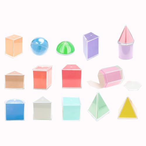 FLCPJGV 3D Formen Geometrische Körper Montessori Lernspielzeug Mathe Spielzeug Geometrische Formen von FLCPJGV